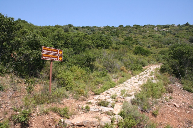 Kazarma - Pathway which leads up to the Western Mycenaean bridge
